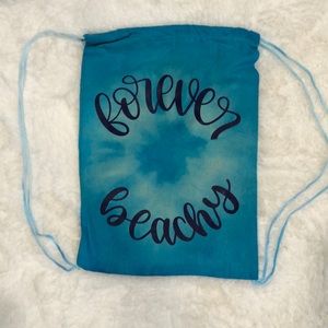 Forever beachy tie dye drawstring bag